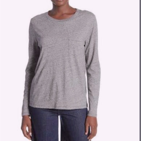 C & C California  women’s long sleeve gray T NWT - Picture 1 of 8